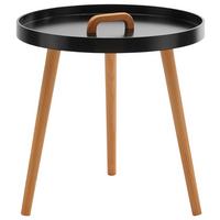 Beistelltisch Lia Schwarz Pinie MDF - Schwarz/Pinienfarben, MODERN, Holz (49,5/49,5/49,5cm) - Bessagi Home