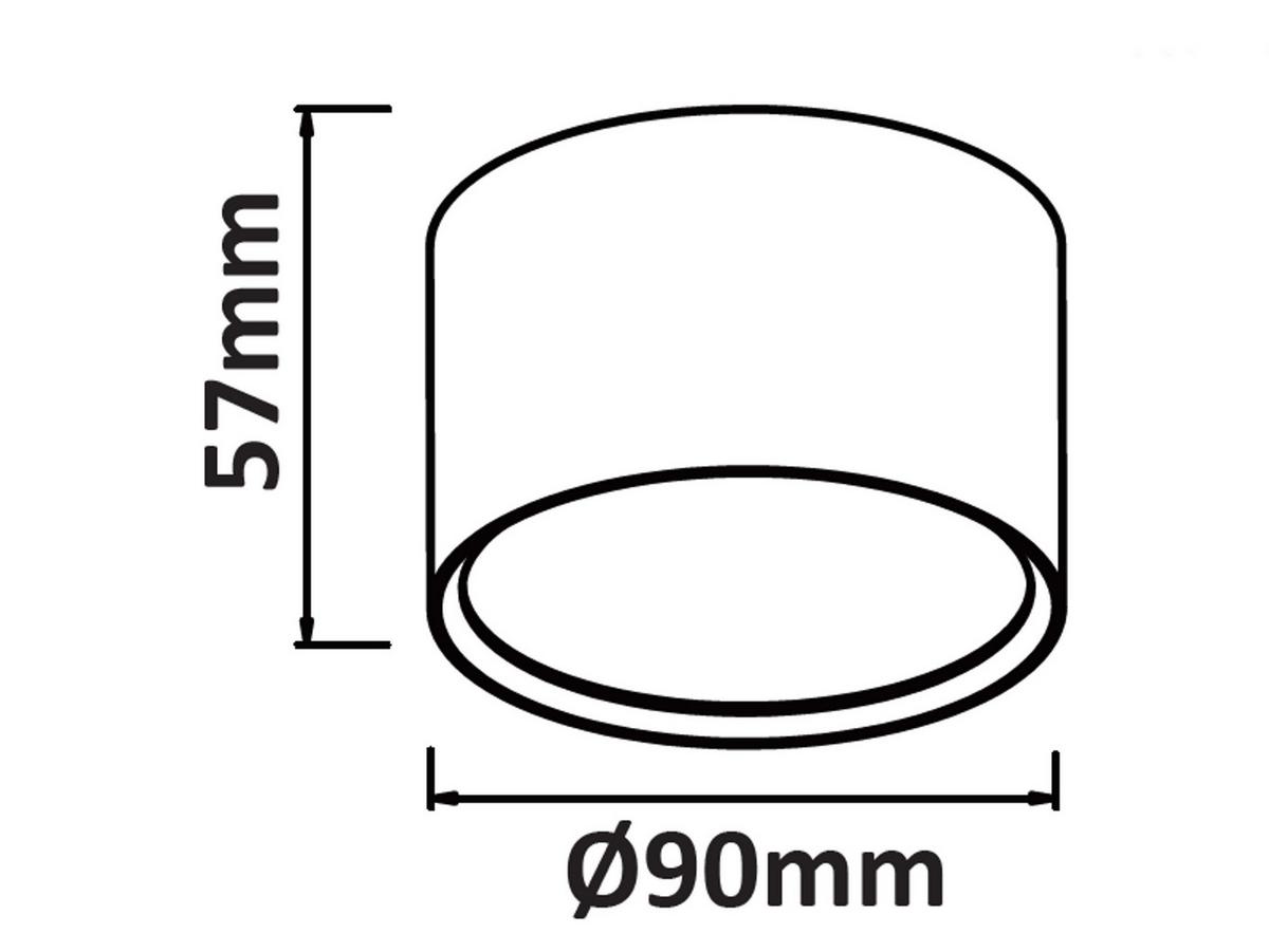 Led-deckenleuchte Lp-6331/1sm Kendal - Weiss, Basics, Metall (5.7/9/9cm)