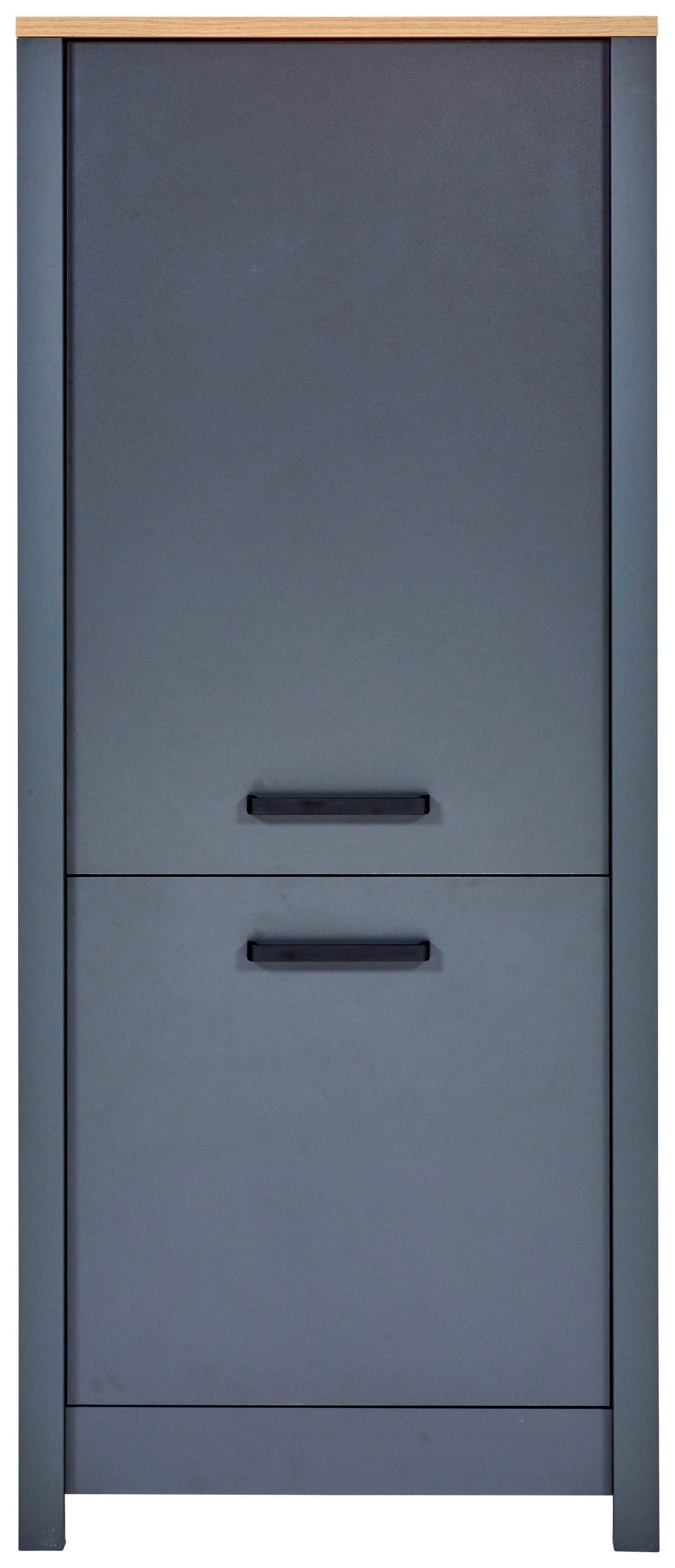 Geräteumbauschrank Venet, Anthrazit/Artisan Eiche - Anthrazit/Schwarz, MODERN, Holzwerkstoff/Metall (70/167/60cm) - Mömax