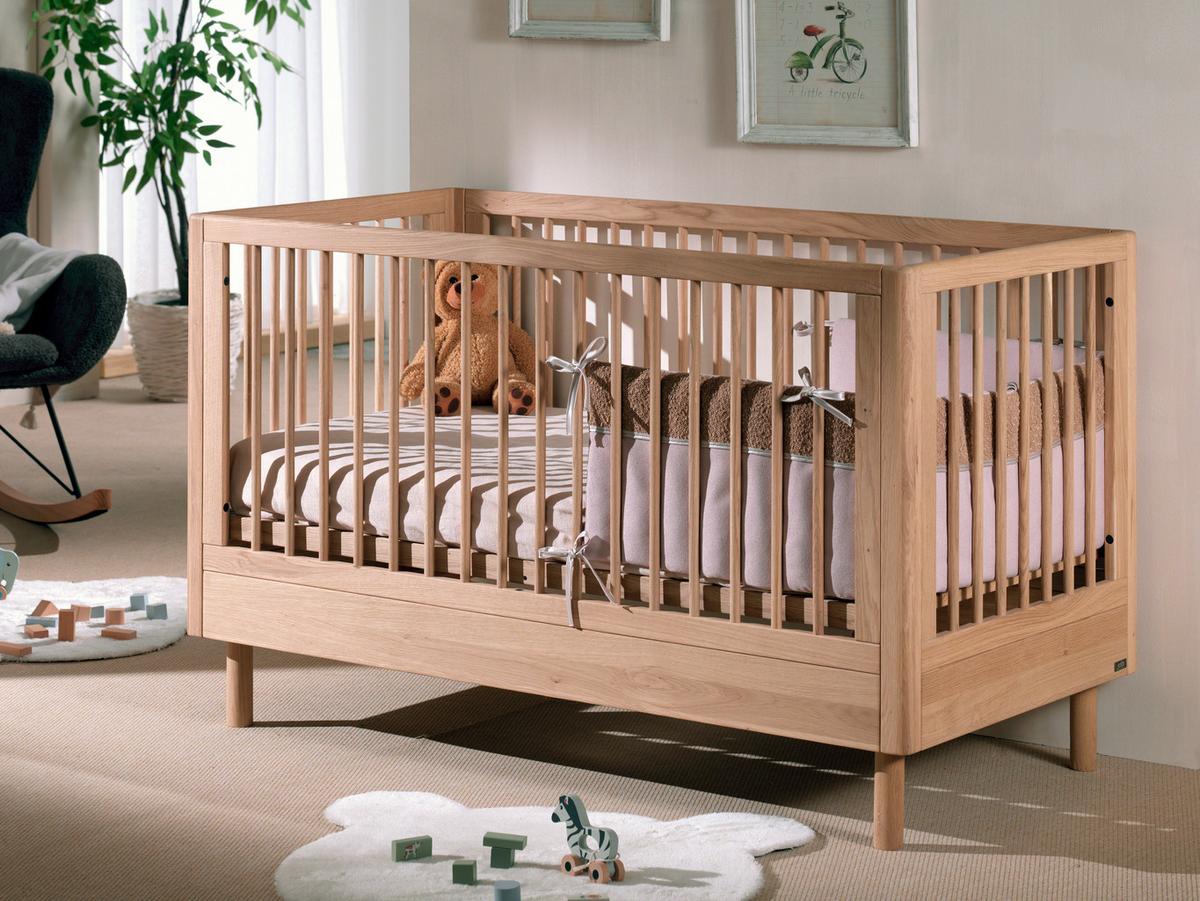 Gitterbett FORREST Naturfarben ca. 70x140 cm Echtholz Eiche - Naturfarben, MODERN, Holz (70/140cm) - Vipack