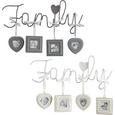 Fotorahmen Love/family, ca. 40x32cm - Weiß/Grau, ROMANTIK / LANDHAUS, Metall (40/32cm) - MÖMAX modern living