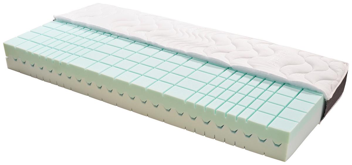 Komfortschaummatratze H2+H3 ca. 90x200 cm - Weiß/Grau, MODERN, Textil (90/200cm) - Primatex Deluxe