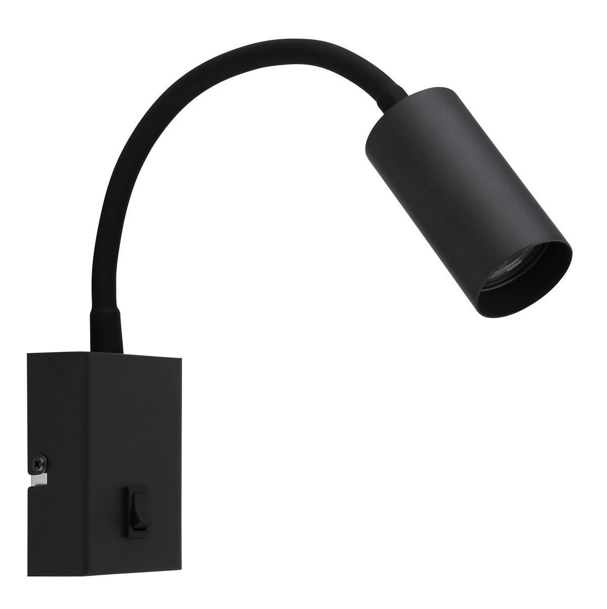 Led Zidna Svjetiljka Este - crni krom/crna, Design, metal/plastika (13/35,5cm) - Globo