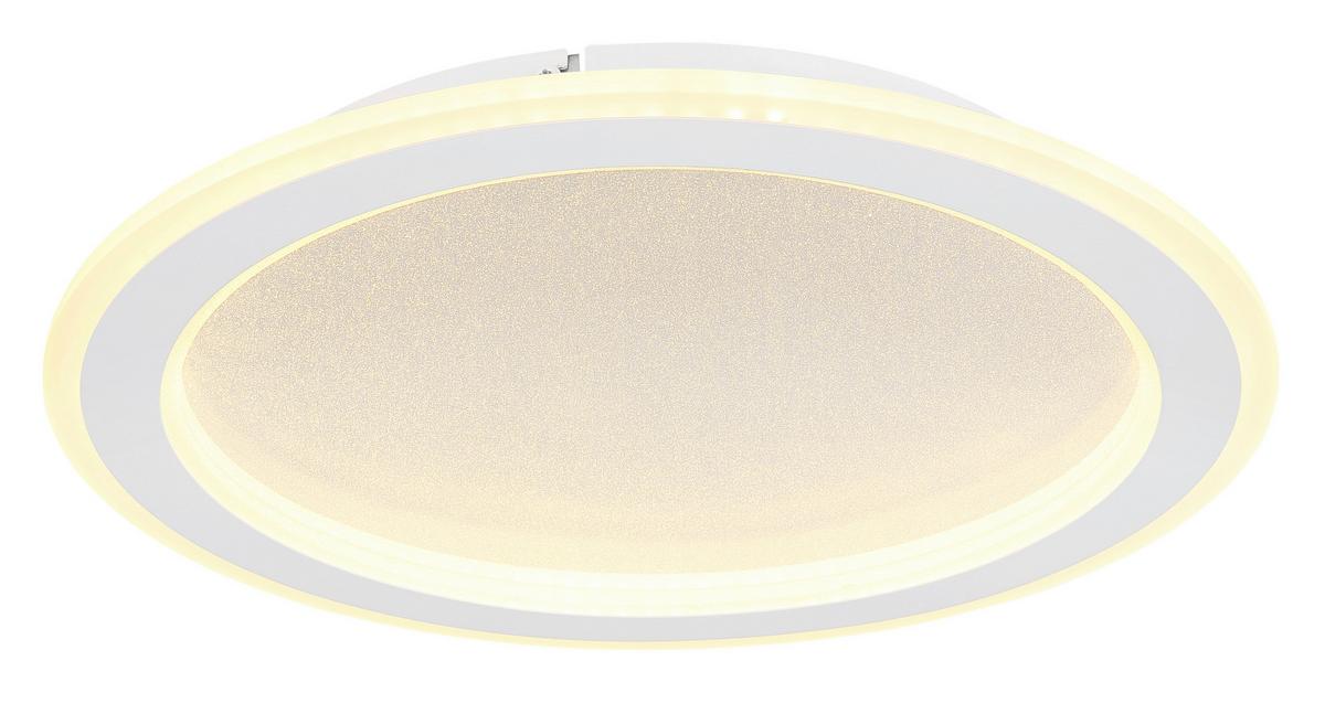 LED-Deckenleuchte Tini Opal/Weiß max. 24 Watt - Opal/Weiß, KONVENTIONELL, Kunststoff/Metall (40/5cm) - Globo