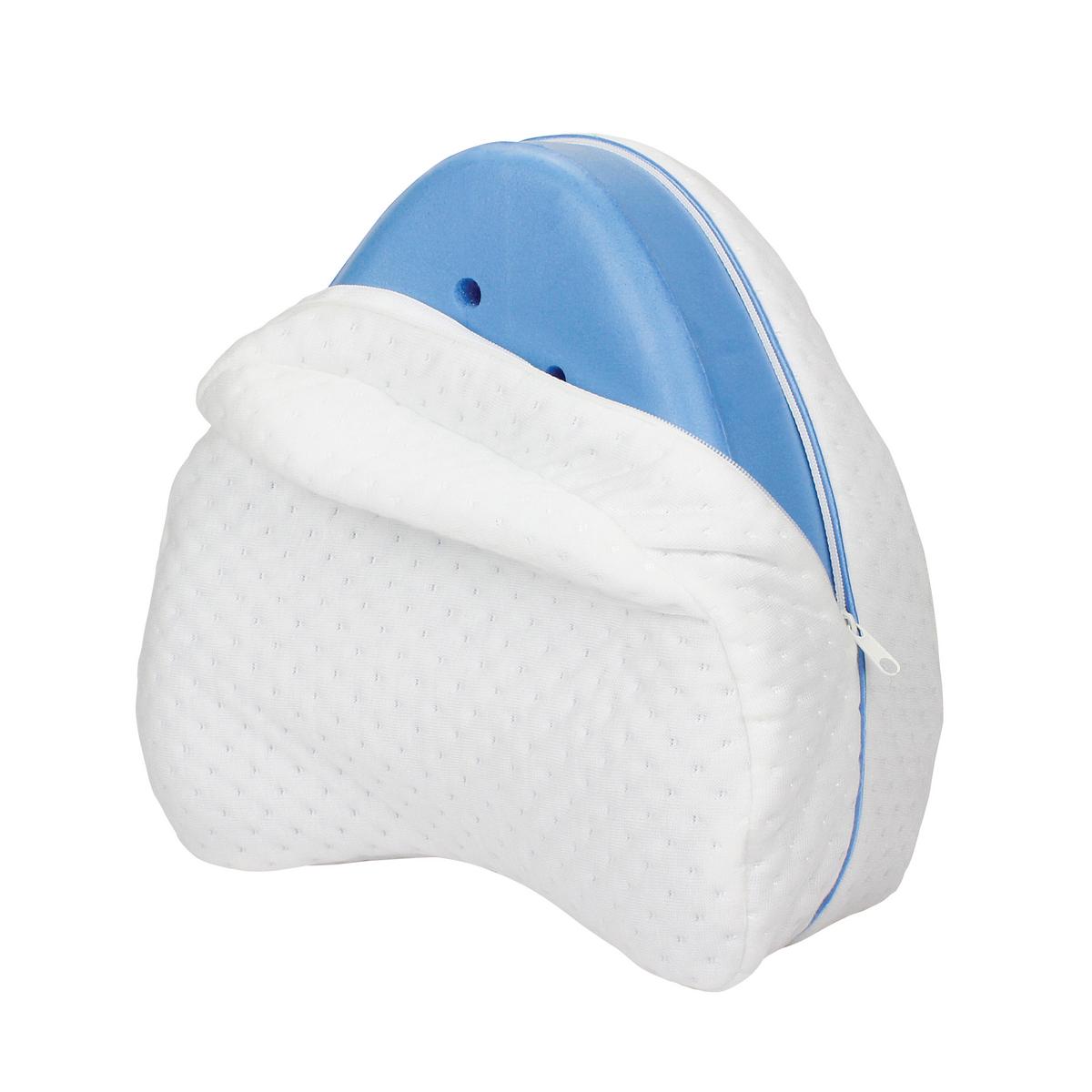 Térd- És Lábtámasztó Párna Dreamolino Leg Pillow - világoskék/fehér, műanyag/textil (25/15/26cm) - Mediashop
