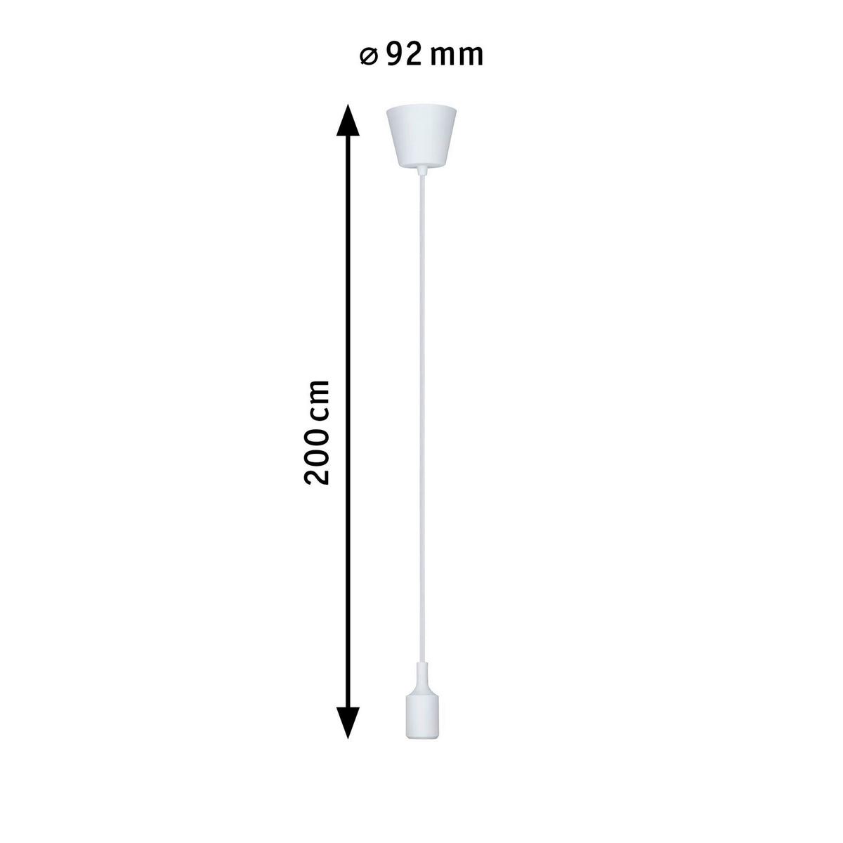 Hängeleuchte Ketil in Weiß max. 60 Watt - Weiß, Basics, Kunststoff (9,2/200,0cm) - Paulmann