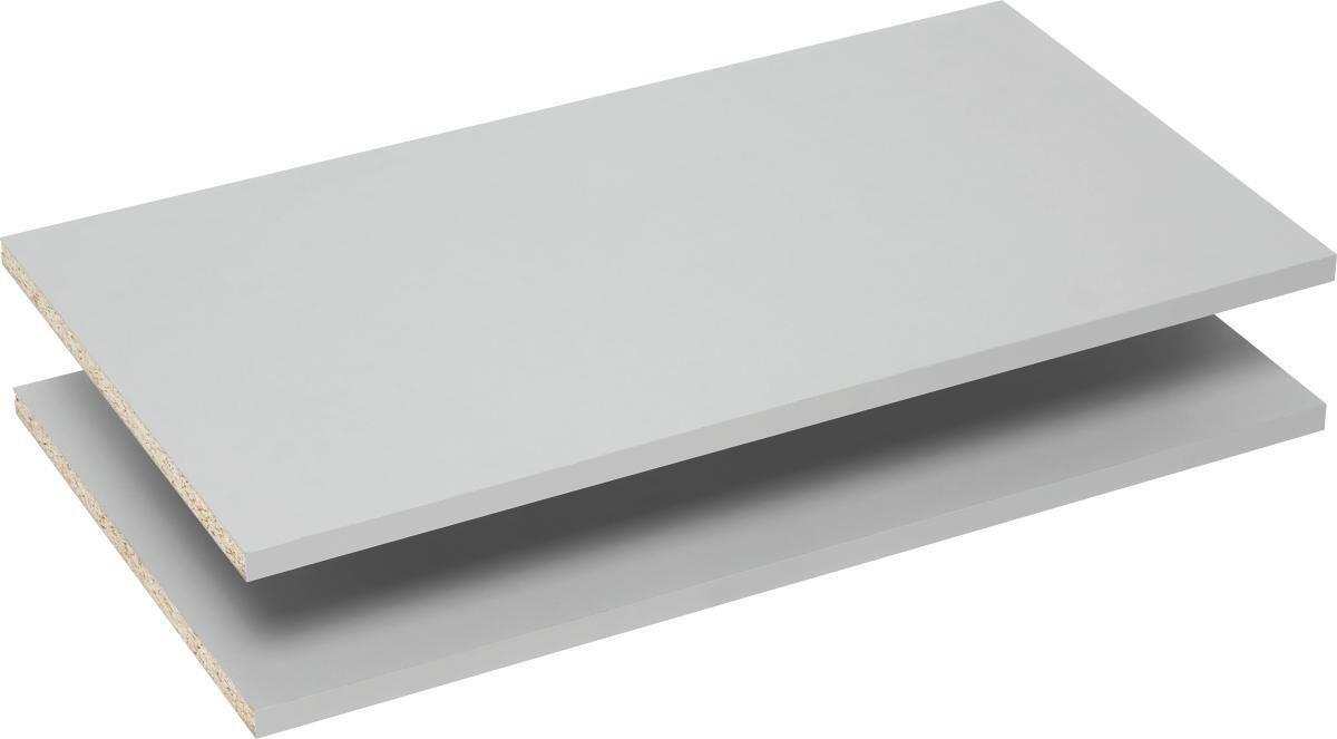 Einlegebodenset in Grau 2er Set - Grau, Holzwerkstoff/Metall (57,7/32/1,5cm) - Mömax