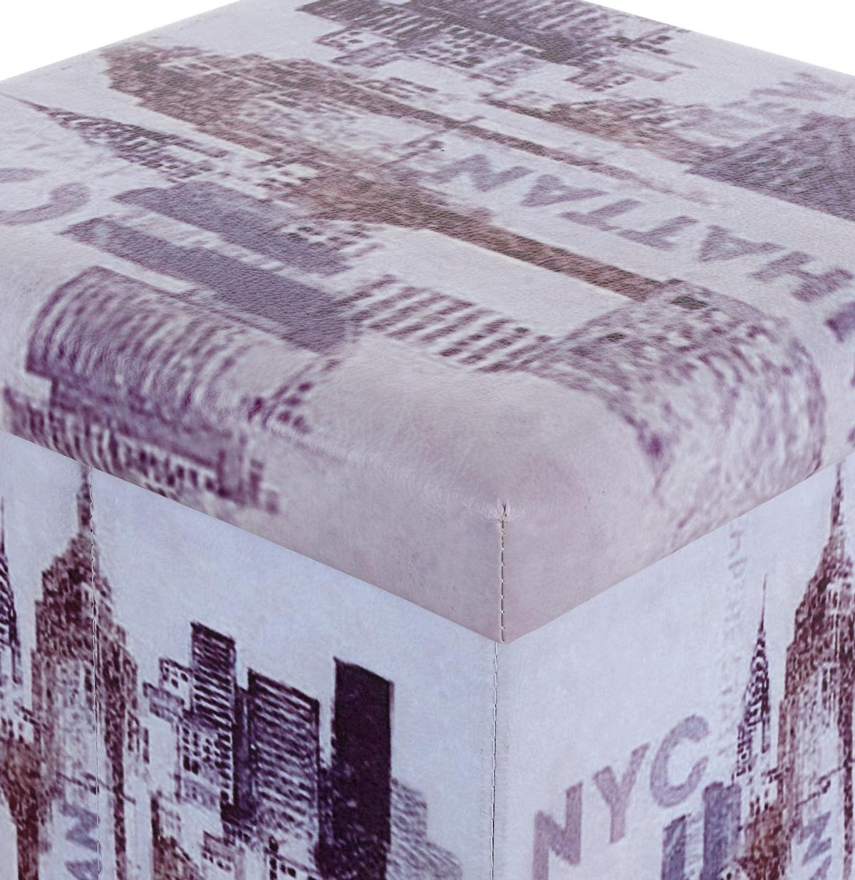 Zložljiv Tabure Nyc - večbarvno, Moderno, tekstil/leseni material (36/36/36cm) - Mömax