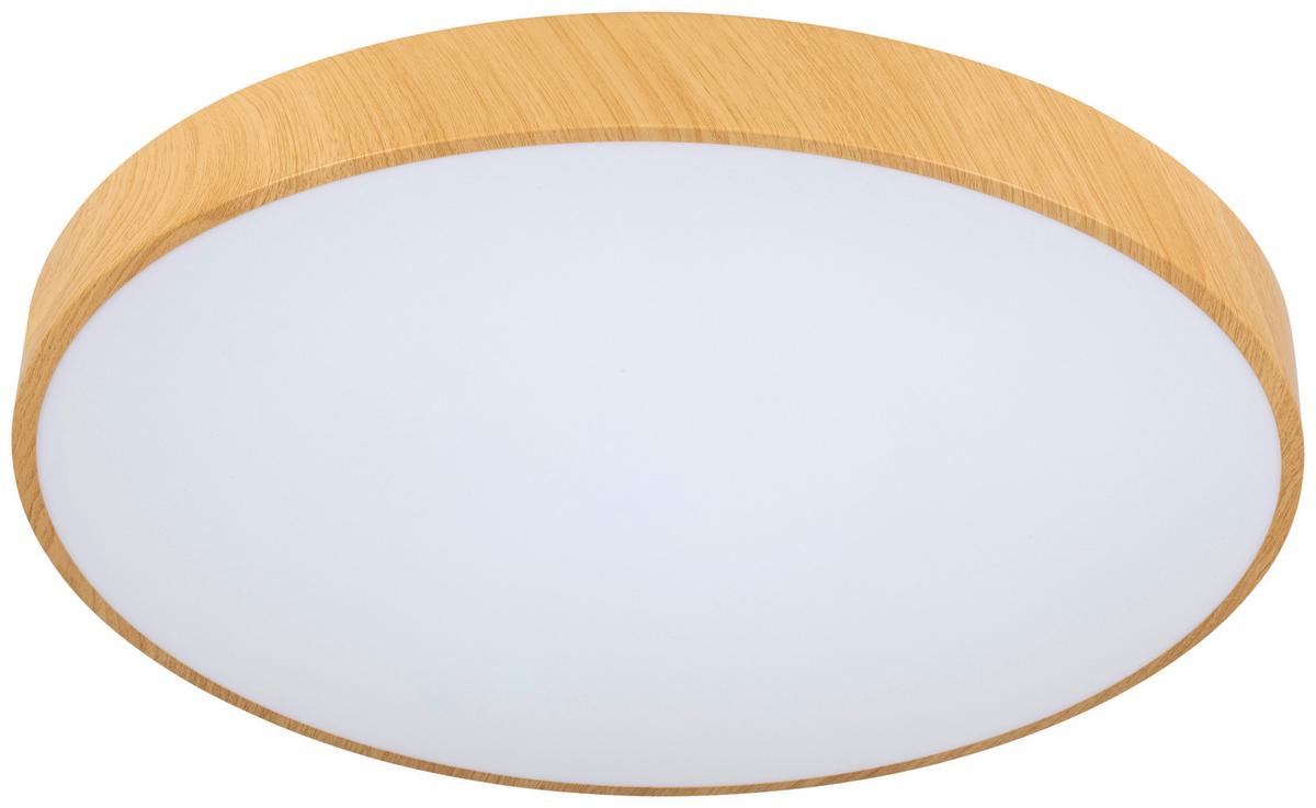 LAMPA SUFITOWA LED VADUZ - kolor naturalny/biały, Trend, tworzywo sztuczne/metal (50/13cm) - Novel