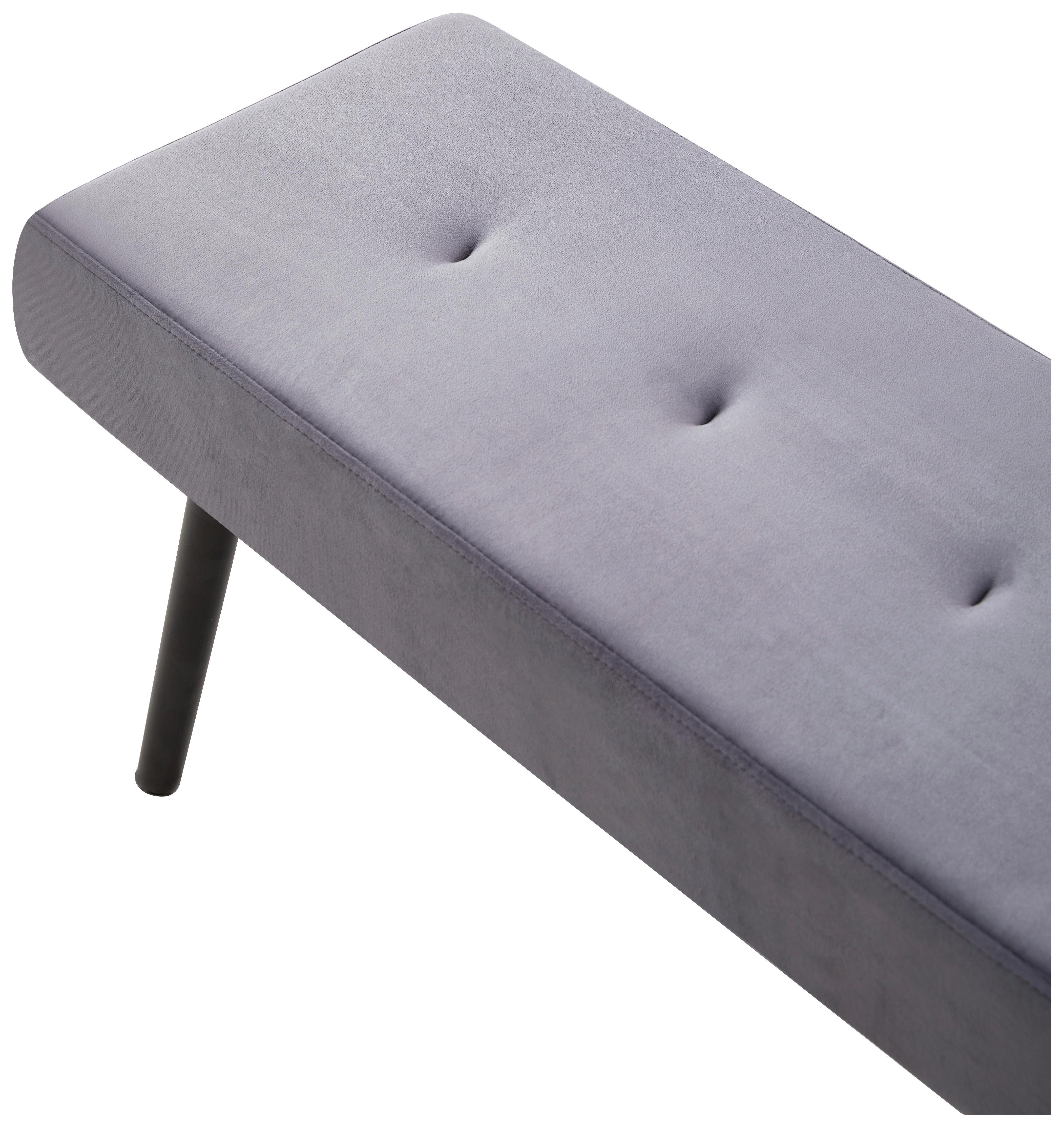 Sitzbank in Grau/Schwarz - Schwarz/Grau, Modern, Textil/Metall (100/44/35cm) - Mömax