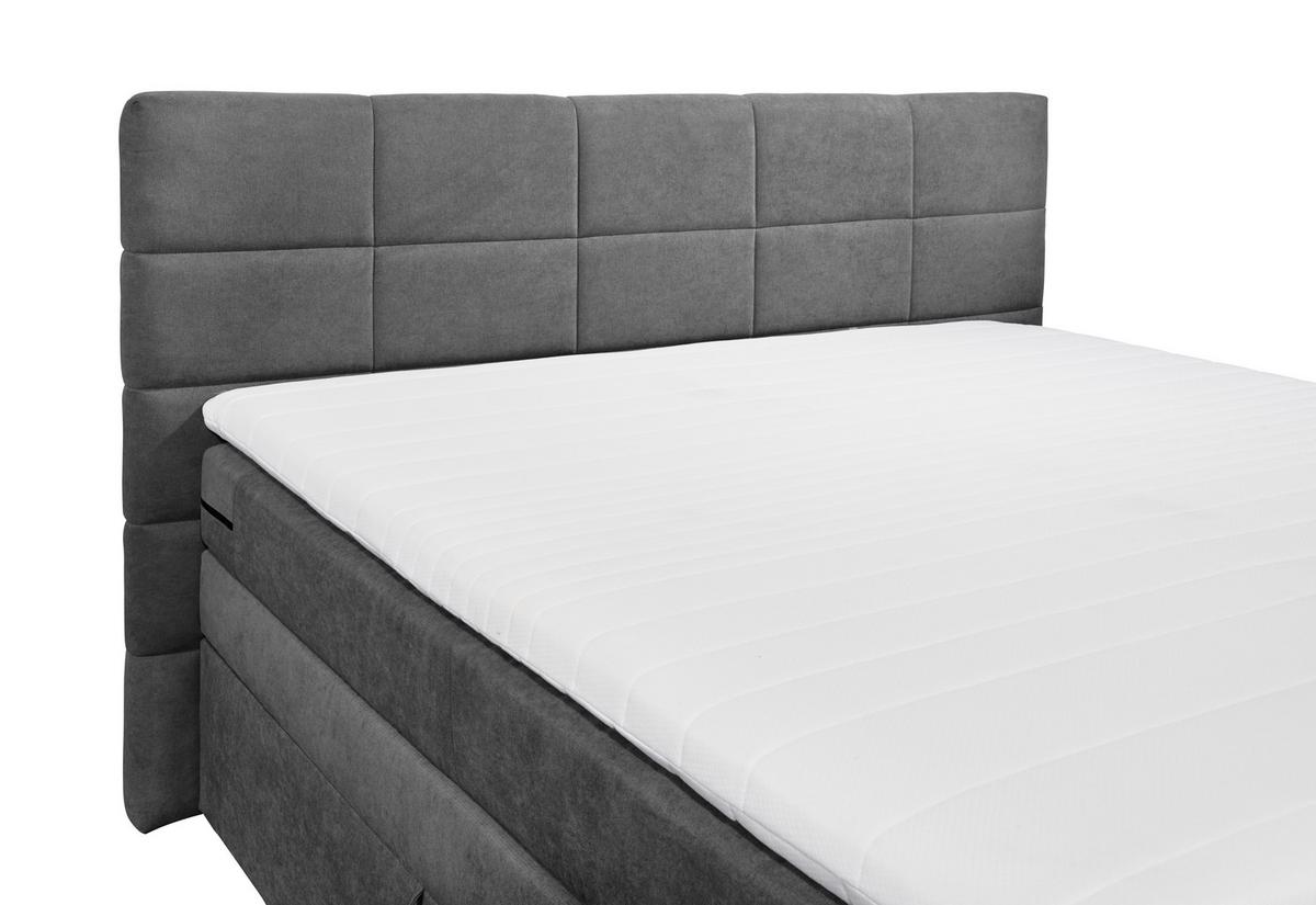 Boxspringbett Tacoma 3 inkl. Topper ca. 180x200cm Schlammf. - Schlammfarben, KONVENTIONELL, Kunststoff (180/200cm) - MID.YOU
