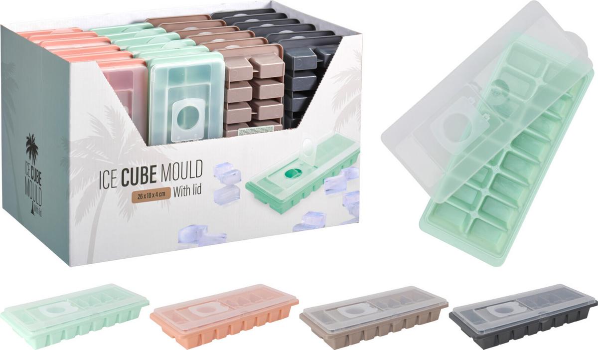 Tavă pentru cuburi de gheață Ice Cube - Basics, plastic (26/10,8/4cm)
