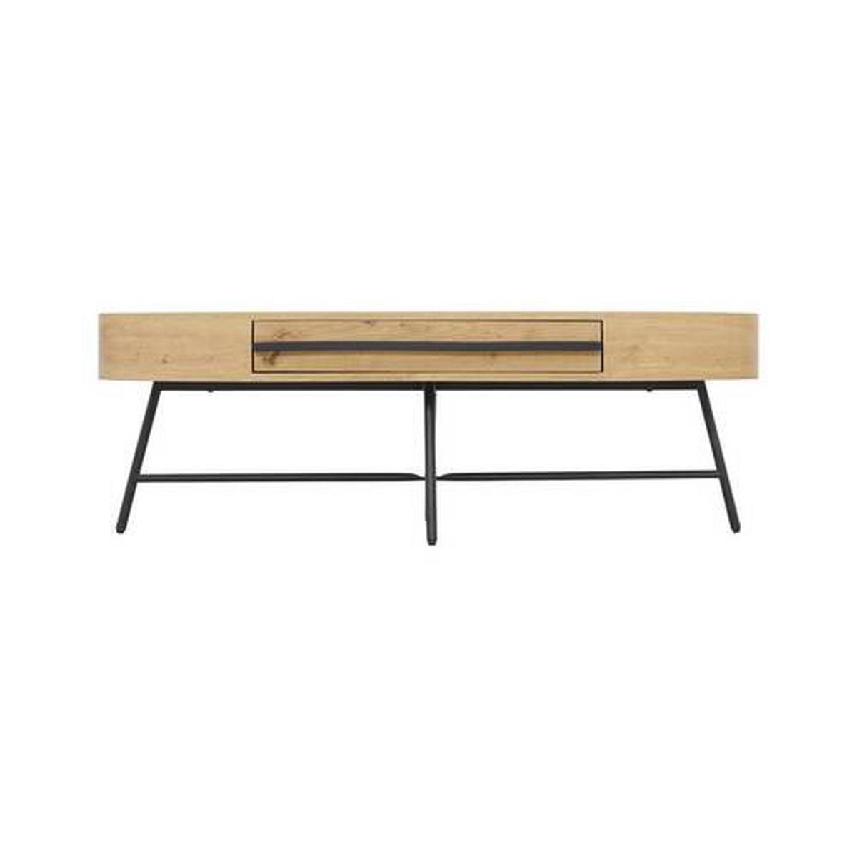 Dohányzóasztal Emilia - tölgyfa színű/fekete, Modern, fém (120/60/40cm) - Mömax