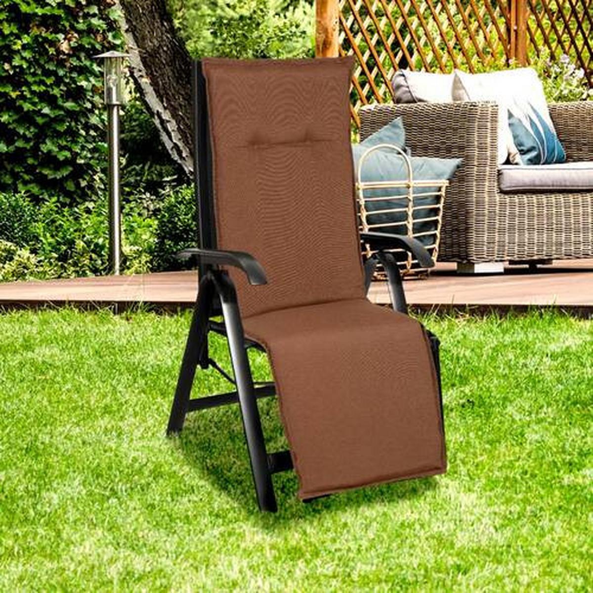 Relaxsesselauflage Tolonaro ca.170x46x8cm Sandfarben - Sandfarben, Basics, Textil (170/46/8cm) - Gardenson