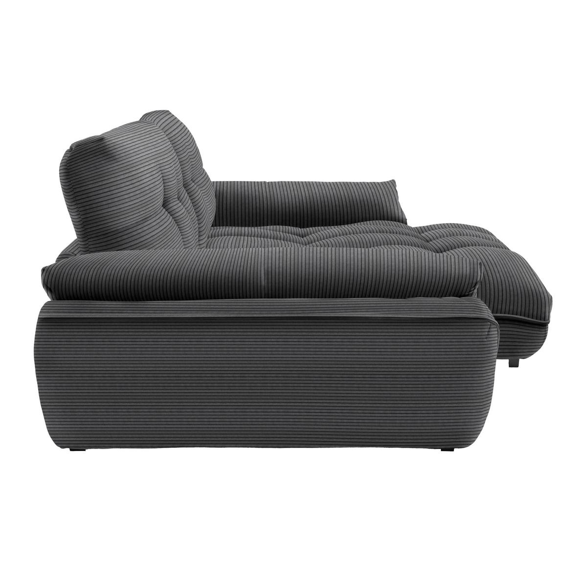 Wohnlandschaft Vivo Anthrazit - Anthrazit/Schwarz, MODERN, Kunststoff/Textil (317/63/179cm) - Based