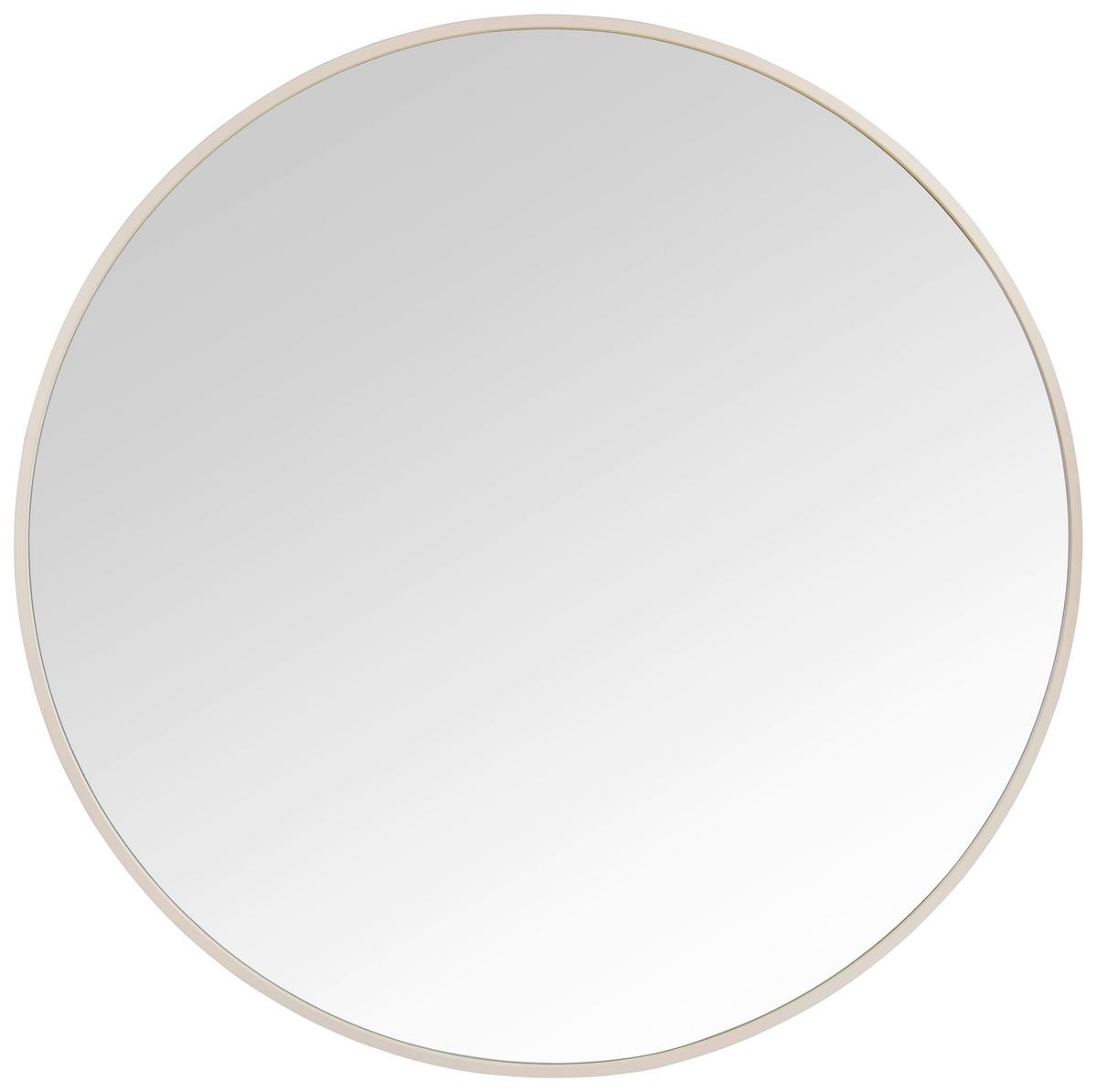 Spiegel Britt Sandfarben Ø ca. 70cm - Sandfarben, MODERN, Glas/Metall (70cm) - Mömax