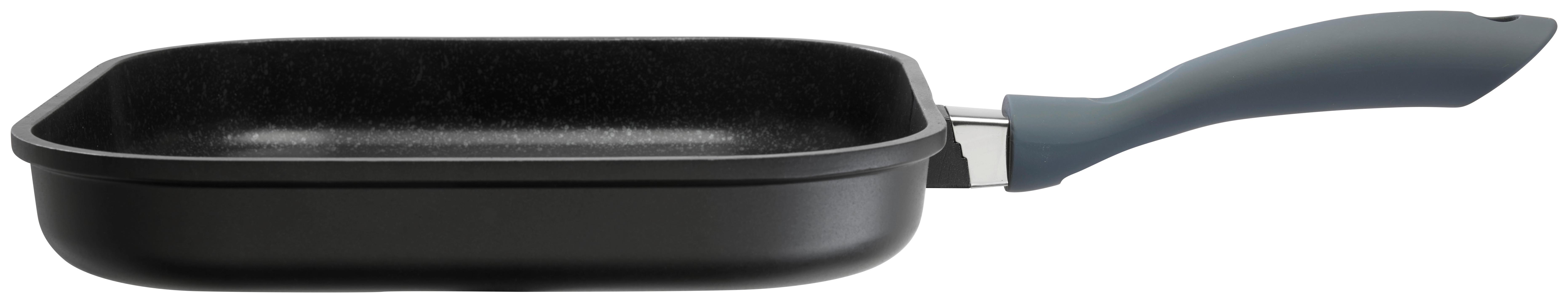 Grillpfanne Smart Ø ca. 27,5cm - Silberfarben/Schwarz, KONVENTIONELL, Kunststoff/Metall (27,5/27,5/4,6cm) - Mömax