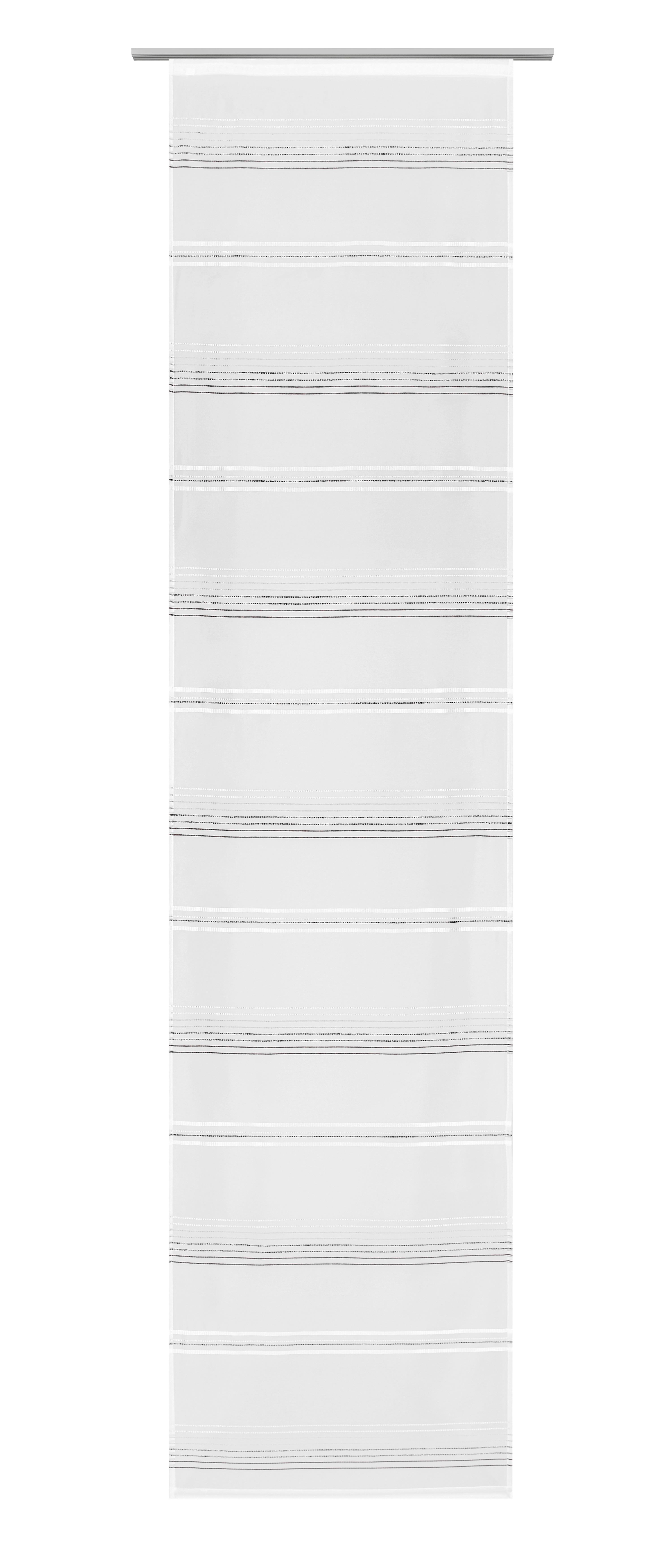Flächenvorhang Louis Grau/Weiß 60x245cm - Weiß/Grau, KONVENTIONELL, Textil (60/245cm) - Modern Living