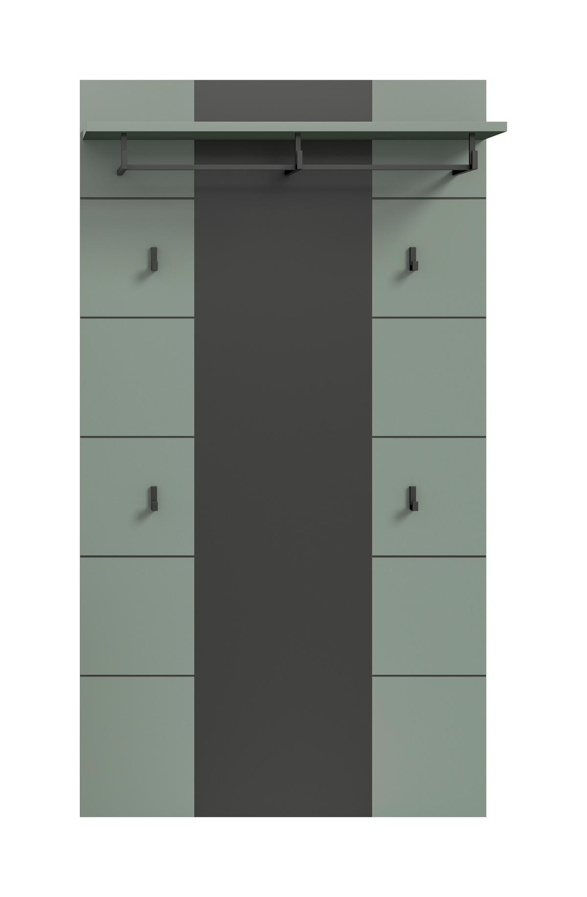 Garderobni Panel Canu, Sivozelena - Design, leseni material (80/145/29cm) - Livetastic