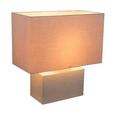 Tischleuchte Armin, max. 40 Watt - Grau, Textil/Stein (40/20/42cm)