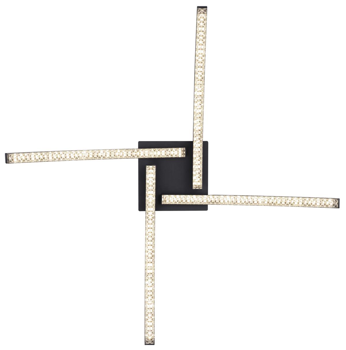 LAMPA SUFITOWA LED ALOIS *SBX* - przejrzysty/czarny, Basics, tworzywo sztuczne/metal (69/69/10,5cm) - Xora