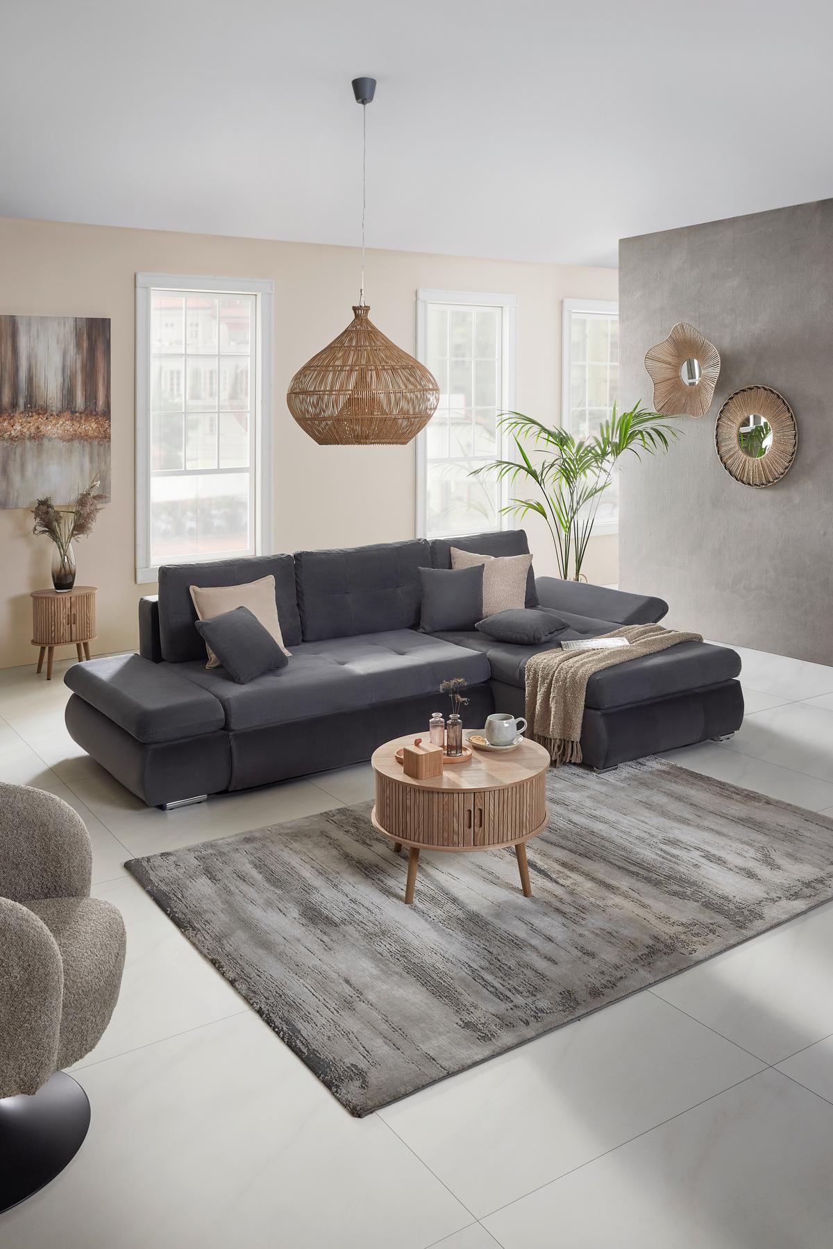 Canapea modulară ENRICO -BASED- - antracit, Konventionell, textil (303/88/185cm) - Based