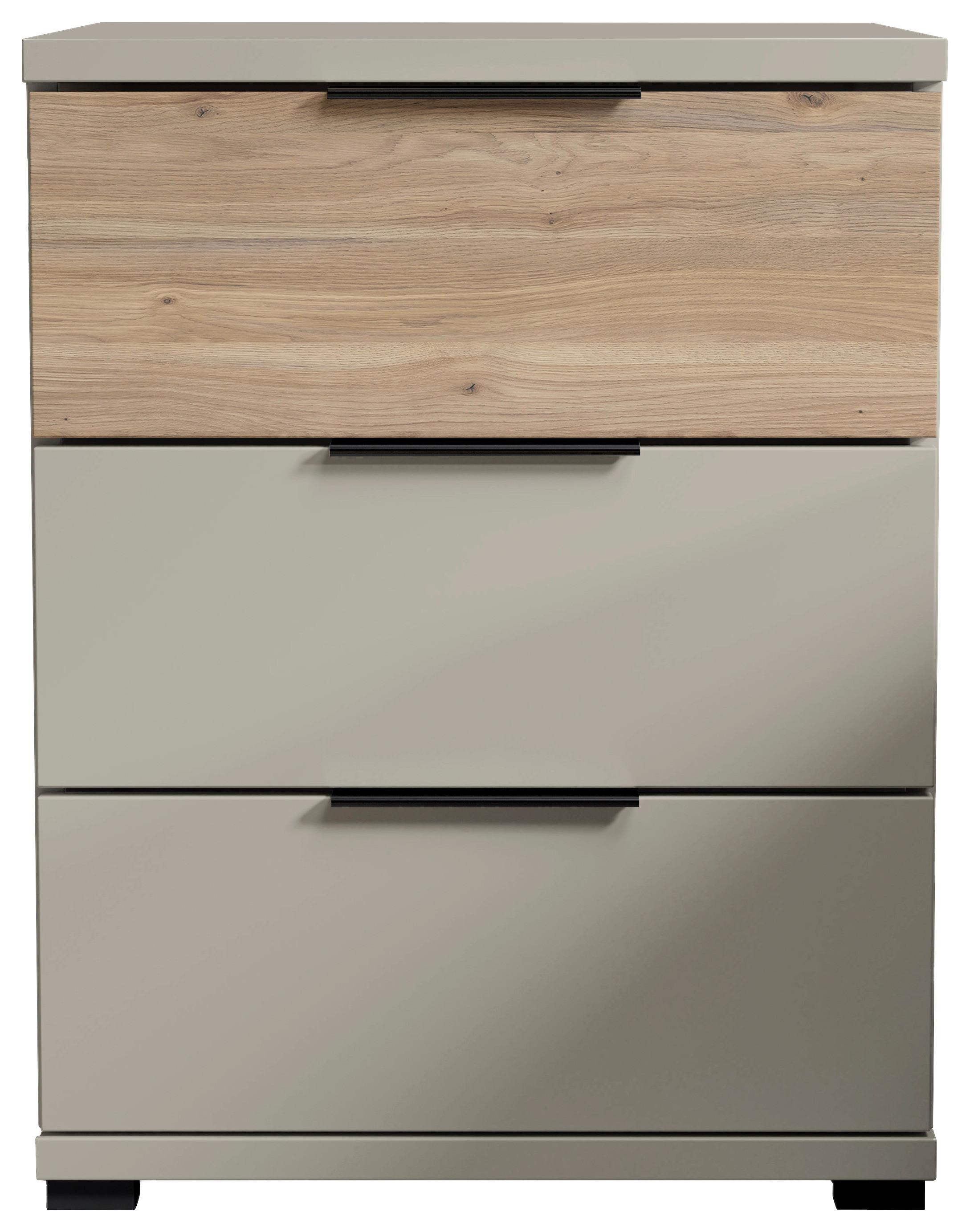 Noćni Ormarić Tessona - kašmir/boje hrasta, Trend, drvni materijal/plastika (46/61/42cm) - Modern Living