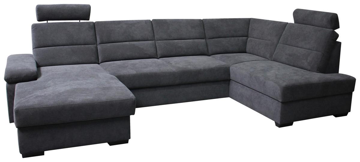 U-alakú Kanapé Norman - antracit, Design, textil (166/319/183cm) - Mömax