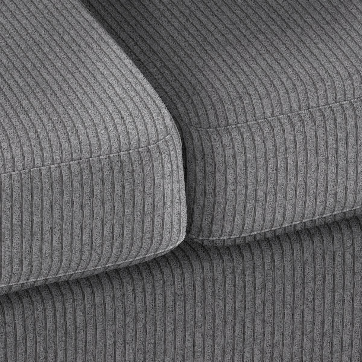 2-Sitzer-Sofa Devado Dunkelgrau Cord - Dunkelgrau/Naturfarben, Holz/Textil (190/70-85/95cm) - Mömax