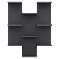 Stenski Regal Texas - antracit, Design, leseni material (58,8/74,1/21,4cm) - MID.YOU