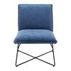 Sessel Filip Blau Webstoff - Blau, MODERN, Holz/Textil (63/82/69cm) - Bessagi Home
