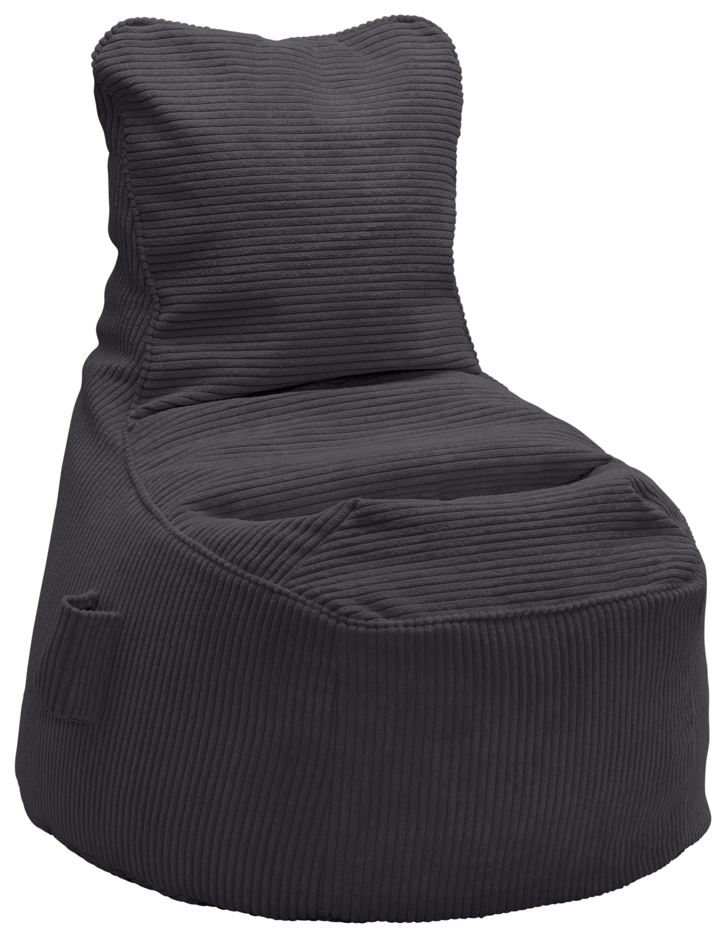 Sitzsack Cortona Cord Anthrazit - Anthrazit, MODERN, Textil (85/100/85cm) - Mömax
