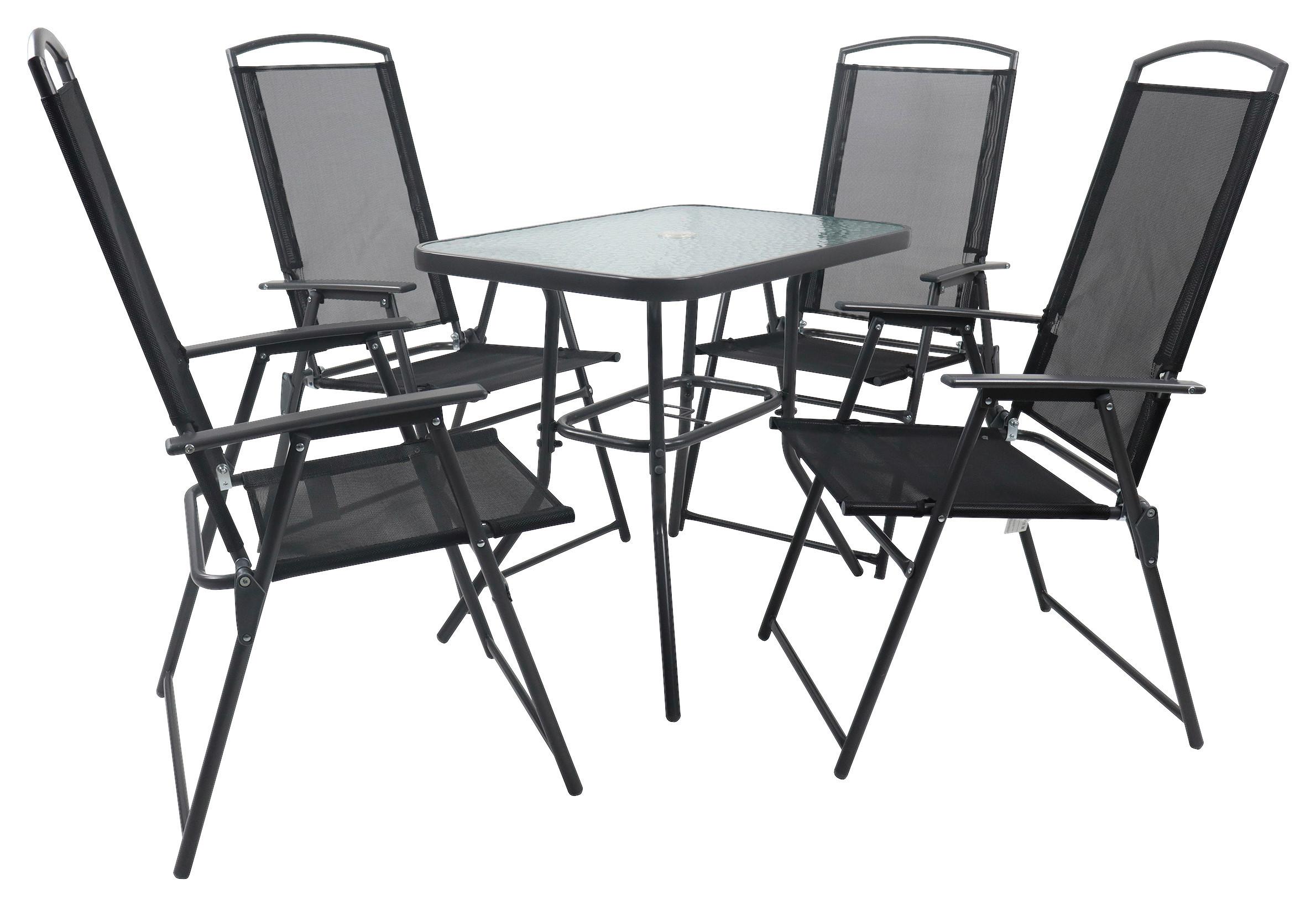 Vrtna Garnitura Gardenson, Antracit, 5-Delno - antracit, Basics, kovina/tekstil - Gardenson