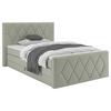 Boxspringbett Josie B Grau ca. 140x200cm - Schwarz/Grau, KONVENTIONELL, Holz/Holzwerkstoff (140/200cm) - Mömax
