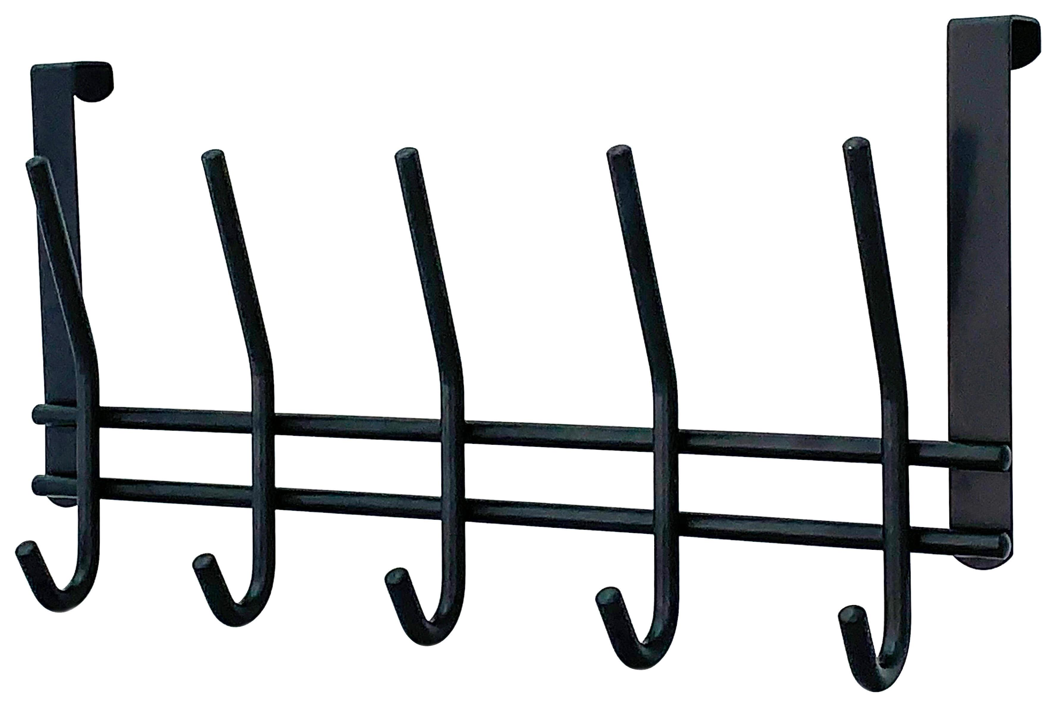Cuier de perete cu cârlige ELLA 1 - negru, Modern, metal (38/18/9,3cm) - Modern Living