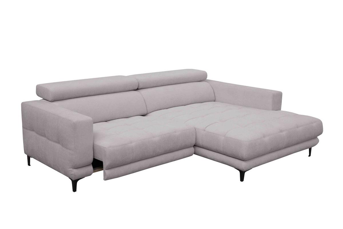 Sarokkanapé Aspen - szürke, Konventionell, faalapú anyag/textil (264/192cm)