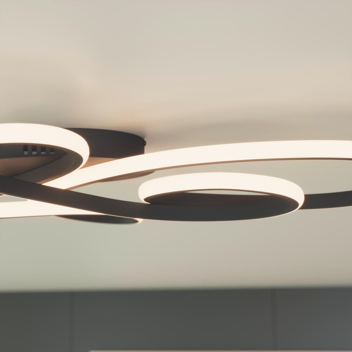 LAMPA SUFITOWA LED MATAR *SBN* - czarny, Design, tworzywo sztuczne/metal (88cm) - Novel
