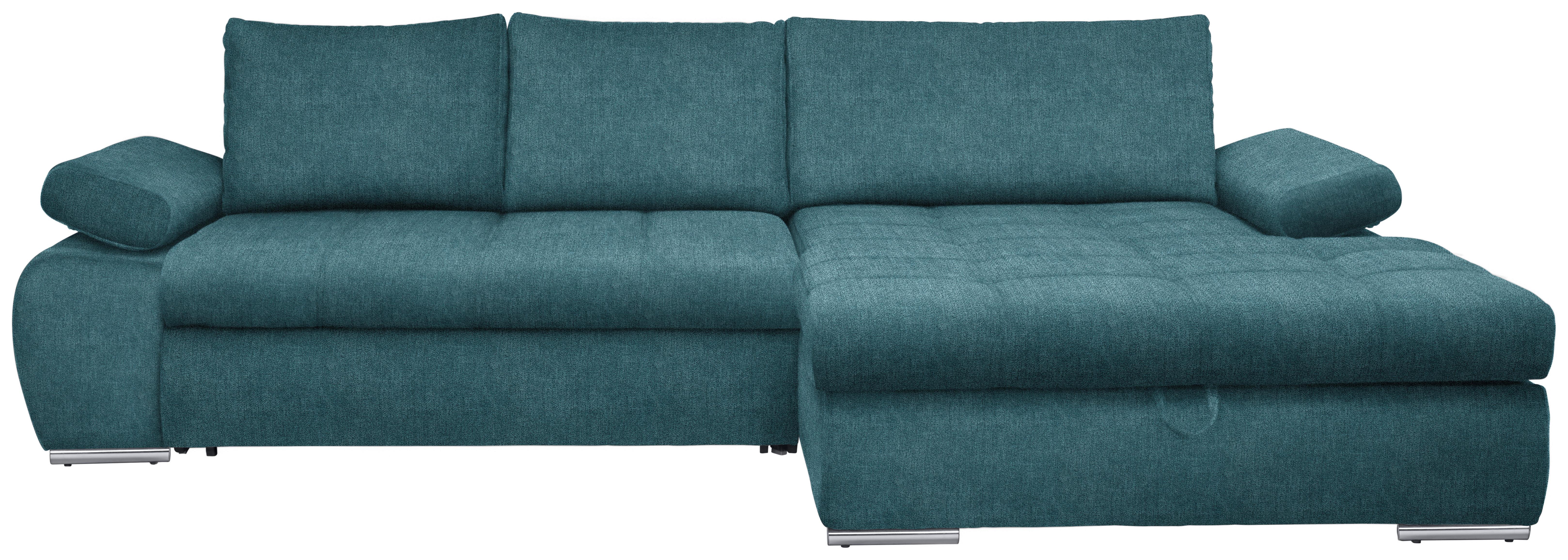 NAROŻNIK INFERNO - petrol/biały, Design, tworzywo sztuczne/tkanina (294/173cm) - Carryhome