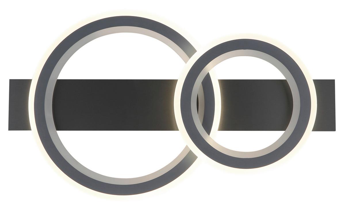 Led Stropna Svjetiljka Jayden - siva/svijetlo siva, Design, metal/plastika (63/37/8cm) - Globo