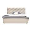 STOPPAD SÄNG KATAR -EXKLUSIV- - beige/svart, Klassisk, textil (200/200cm) - Mömax