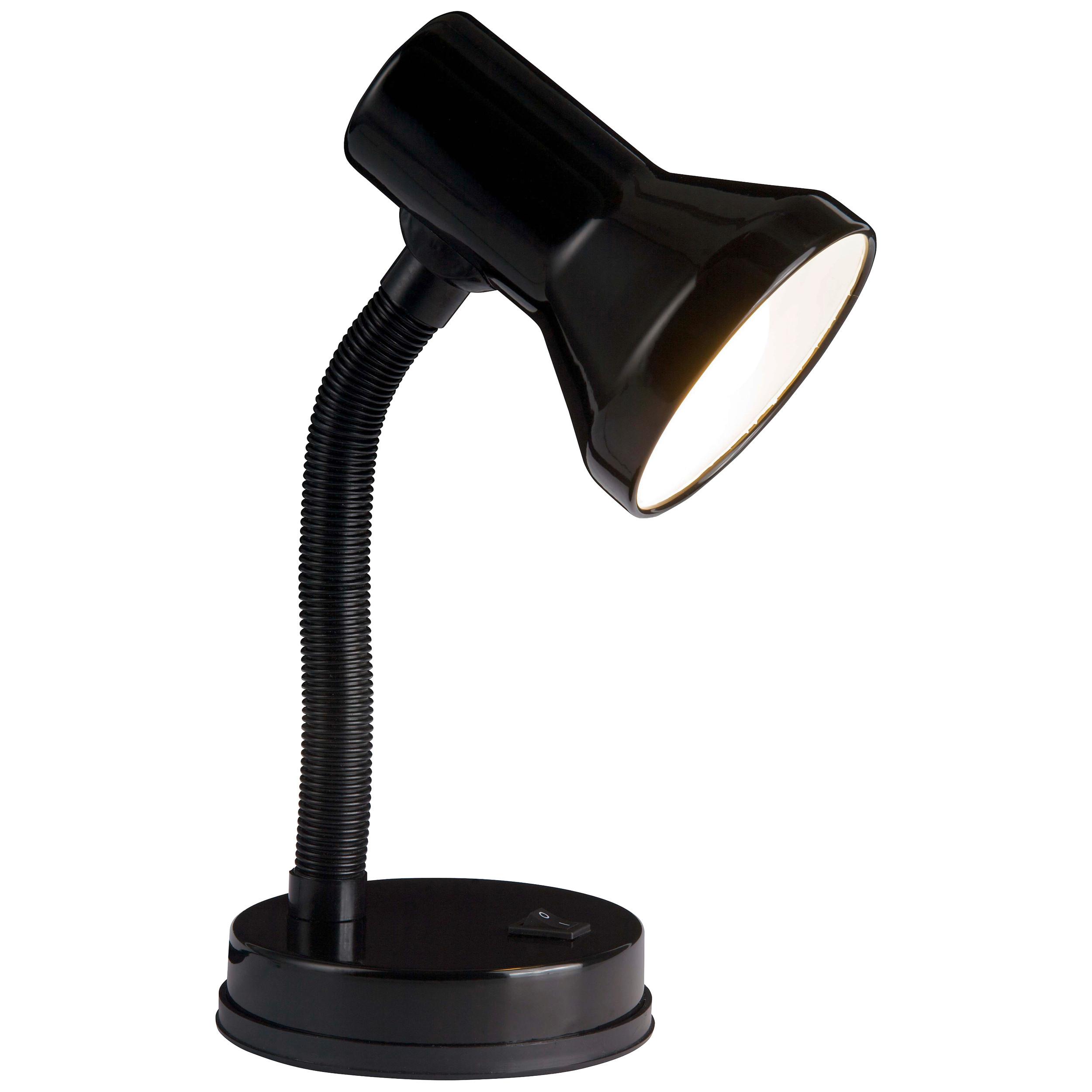 Tischleuchte Junior Schwarz max. 28 Watt - Schwarz, Basics, Kunststoff/Metall (13/30cm) - Brilliant