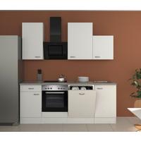 Kuhinjski Blok Z Aparati Wito, Bela - barve nerjavečega jekla/bela, Moderno, umetna masa/leseni material (220cm) - FlexWell