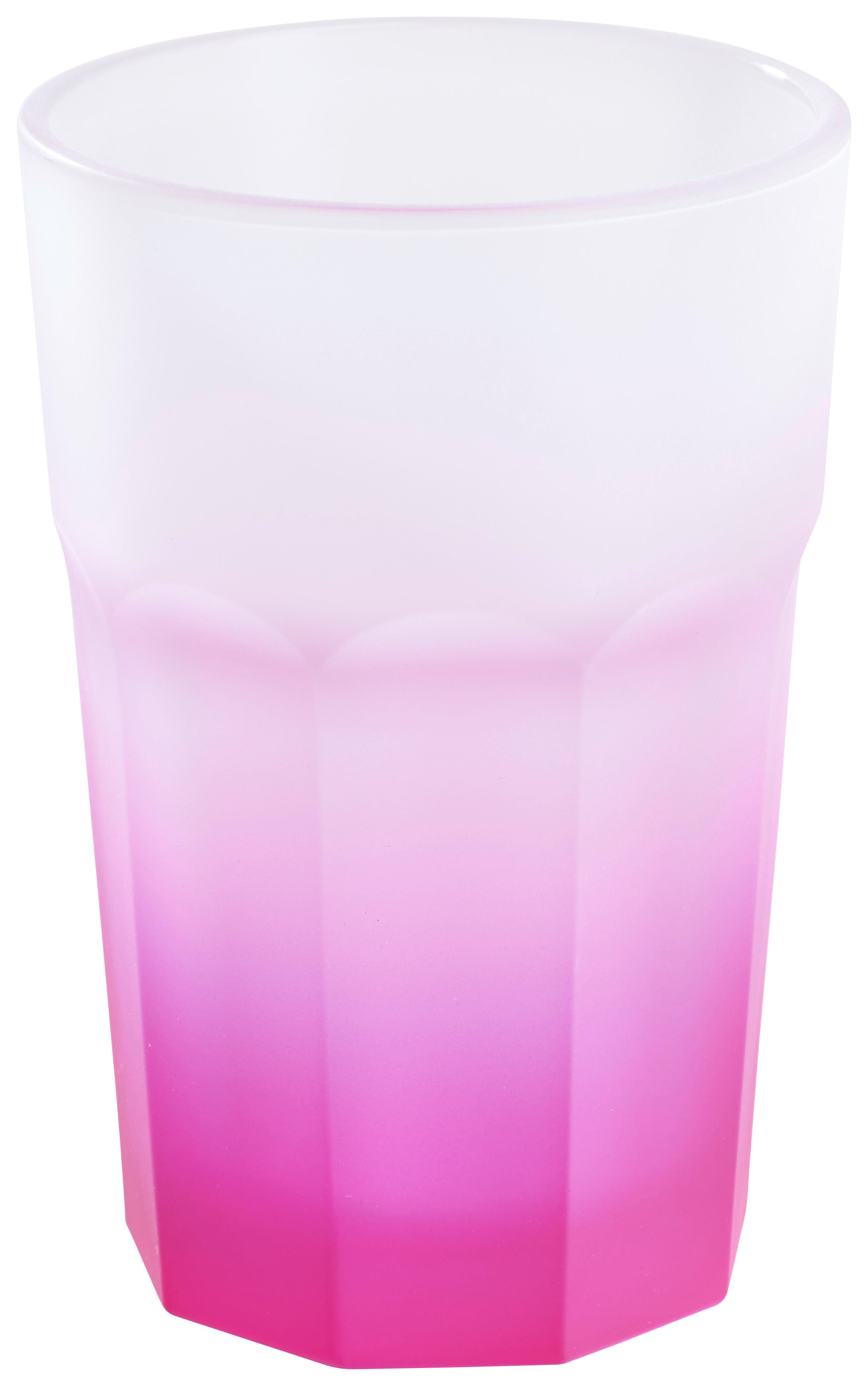Trinkglas Sandy in diversen Farben - Klar/Pink, MODERN, Glas (8,5/12,1/8,5cm) - Modern Living
