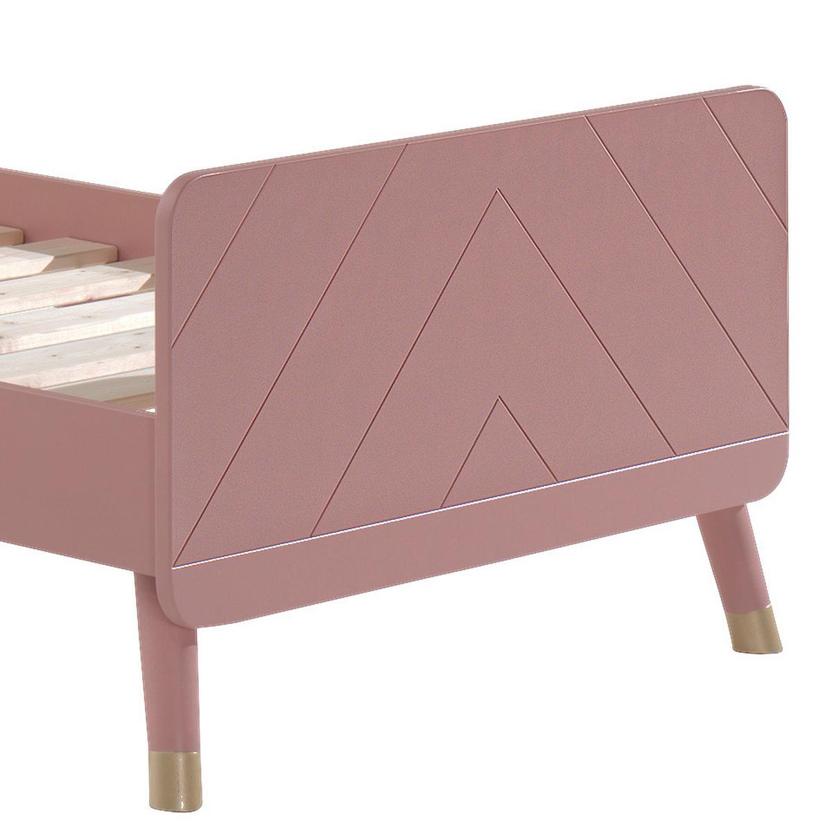 Kinderbett Billy 90x200 cm Rosa mit Lattenrost - Rosa, KONVENTIONELL, Holzwerkstoff (90/200cm) - MID.YOU