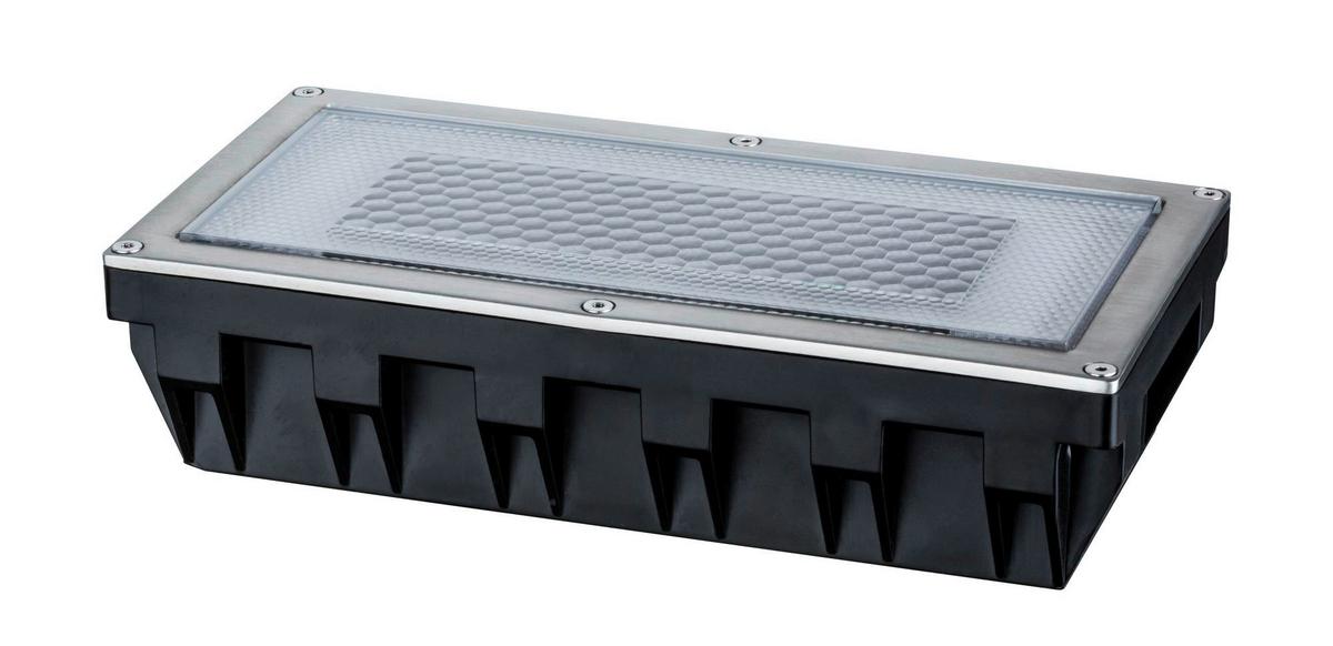 Solarleuchte Solar Box LED in Edelstahlfarben max. 0,6 W - Klar/Edelstahlfarben, Basics, Metall (20/5,1/10cm) - Paulmann