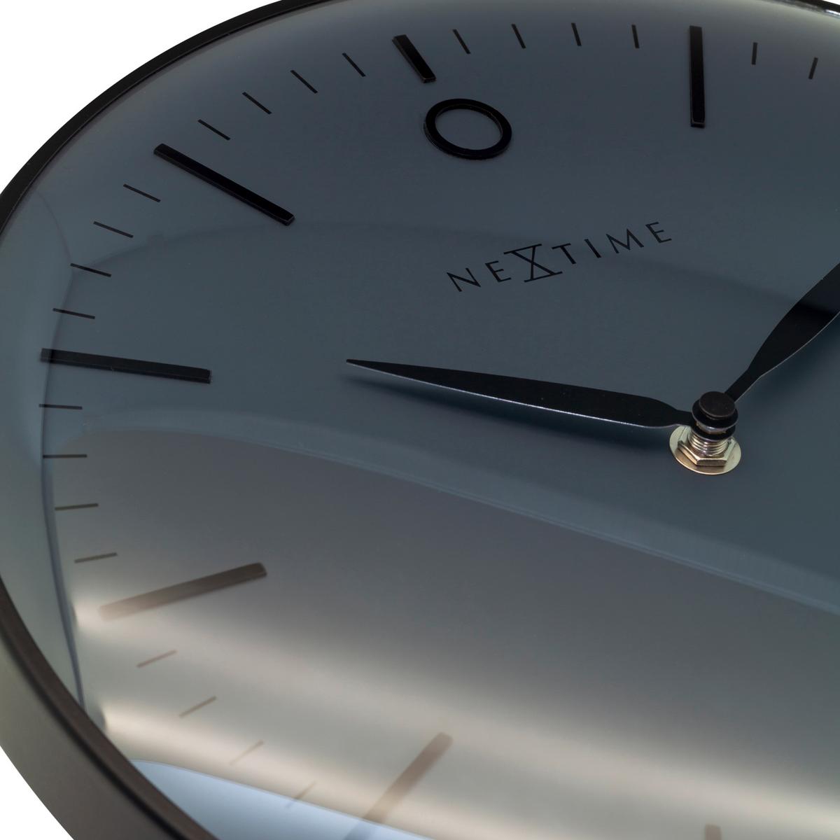 Wanduhr Small Glamour Schwarz - Schwarz, Basics, Glas/Metall (30/30/4,3cm) - Nextime