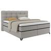 Boxspringbett Carmen C Grau ca. 180x200cm - Grau, Konventionell, Holz/Holzwerkstoff (180/200cm) - Premium Living