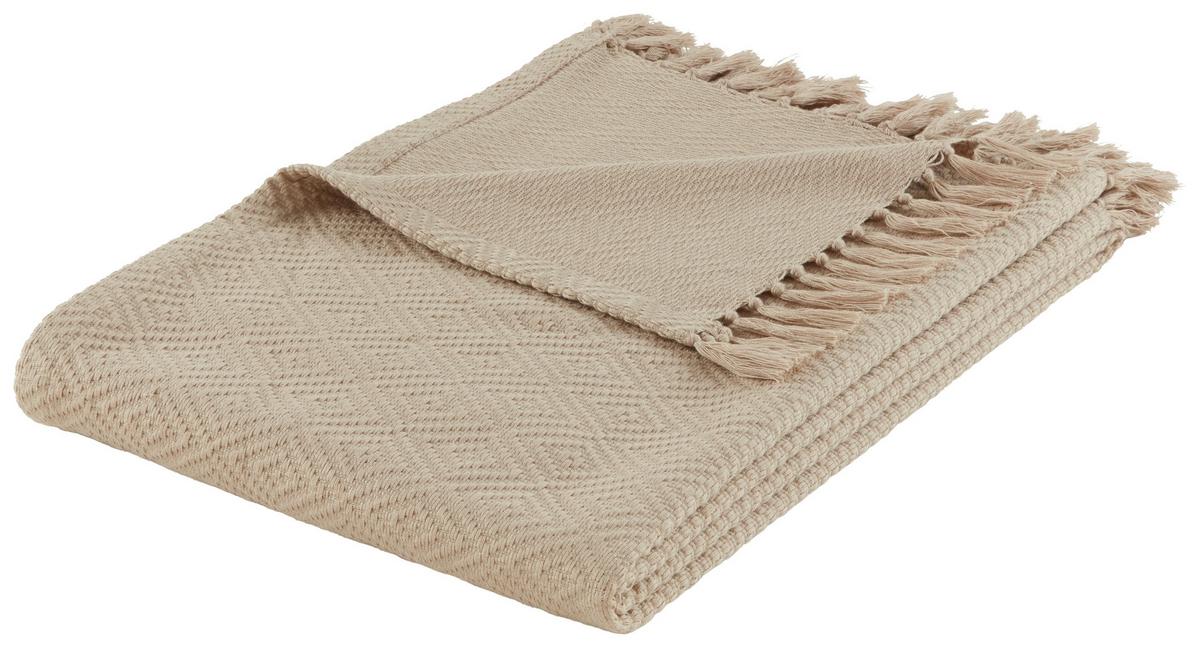 Cuvertură Frieda, cca. 130x180cm - bej, Lifestyle, textil (130/180cm) - Modern Living