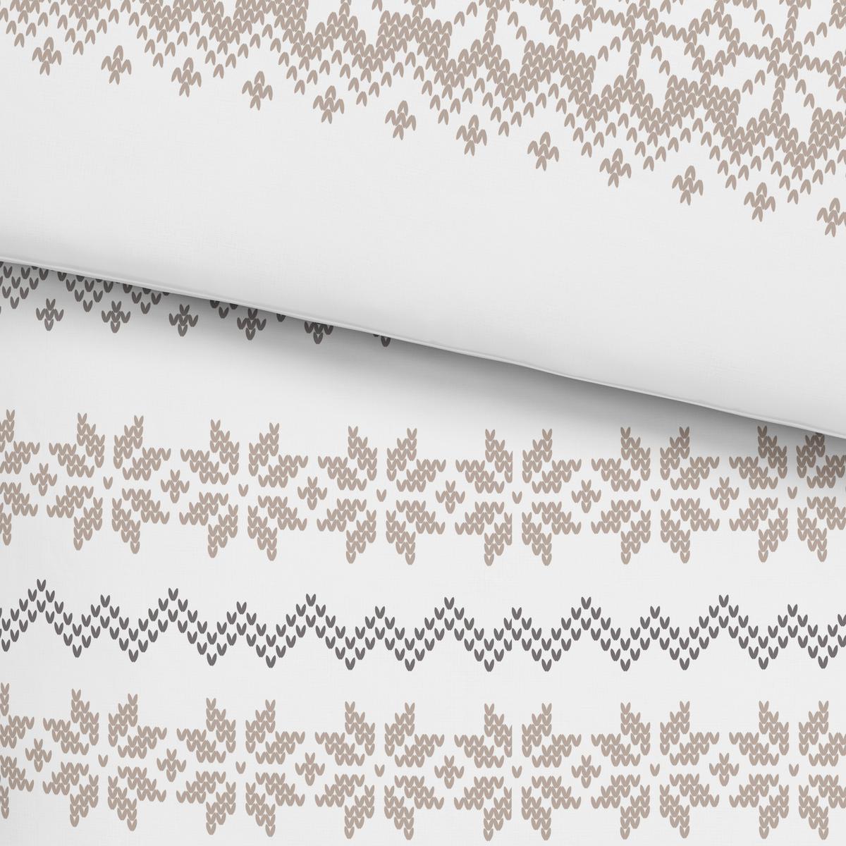 Bettwäsche Snow Rose Grau/Weiß/Beige ca. 135x200cm - Beige/Weiß, Textil (135/200cm) - Mömax