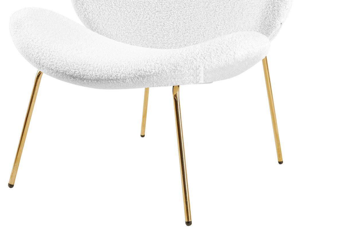 Szék Szett Jaden 125 - aranyszínű/fehér, Modern, textil/fém (73,5/74/75cm) - Kayoom